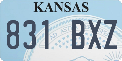 KS license plate 831BXZ