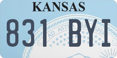KS license plate 831BYI