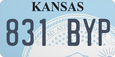 KS license plate 831BYP
