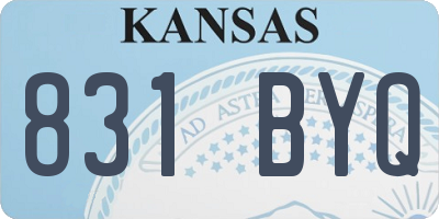 KS license plate 831BYQ