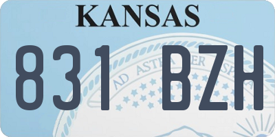 KS license plate 831BZH