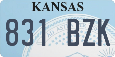 KS license plate 831BZK