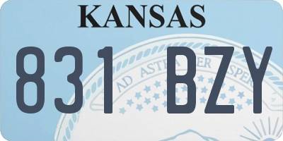 KS license plate 831BZY