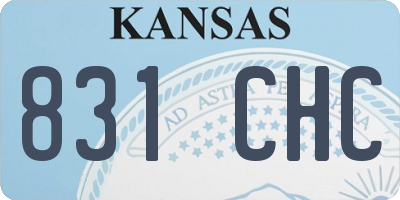 KS license plate 831CHC