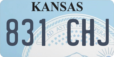 KS license plate 831CHJ