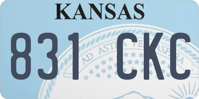 KS license plate 831CKC