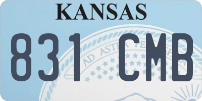 KS license plate 831CMB