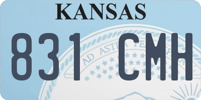 KS license plate 831CMH