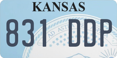 KS license plate 831DDP