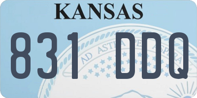KS license plate 831DDQ