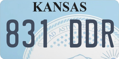 KS license plate 831DDR
