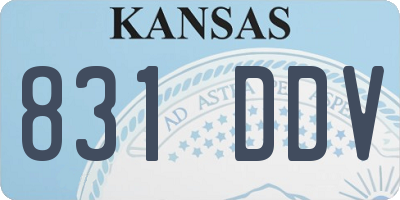 KS license plate 831DDV