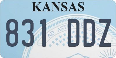 KS license plate 831DDZ