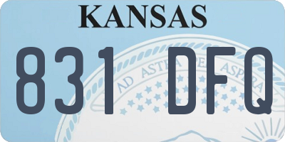 KS license plate 831DFQ