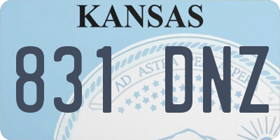 KS license plate 831DNZ
