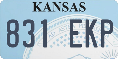 KS license plate 831EKP