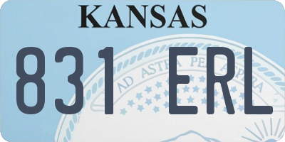 KS license plate 831ERL