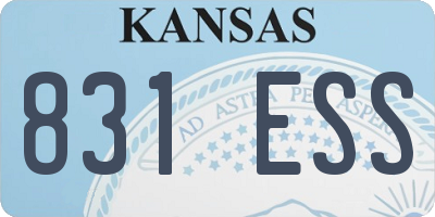 KS license plate 831ESS
