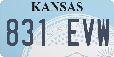 KS license plate 831EVW