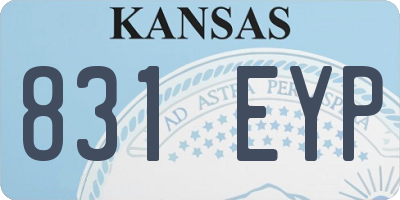 KS license plate 831EYP
