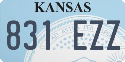 KS license plate 831EZZ