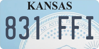 KS license plate 831FFI