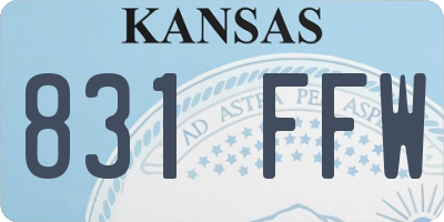 KS license plate 831FFW