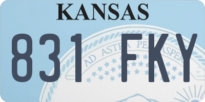 KS license plate 831FKY