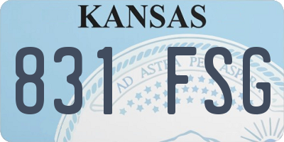 KS license plate 831FSG