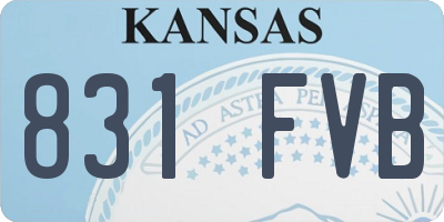 KS license plate 831FVB