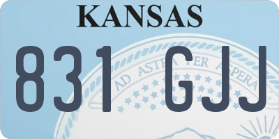 KS license plate 831GJJ