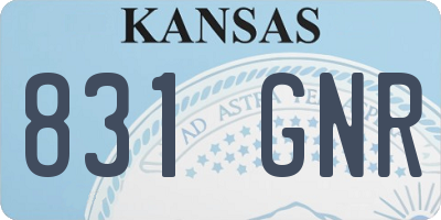 KS license plate 831GNR