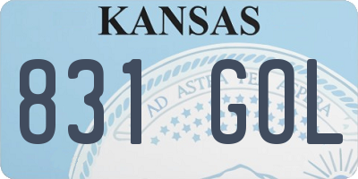 KS license plate 831GOL