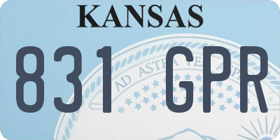 KS license plate 831GPR
