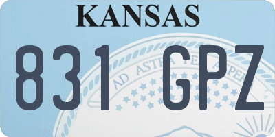 KS license plate 831GPZ