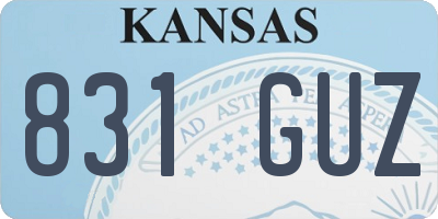 KS license plate 831GUZ