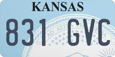 KS license plate 831GVC