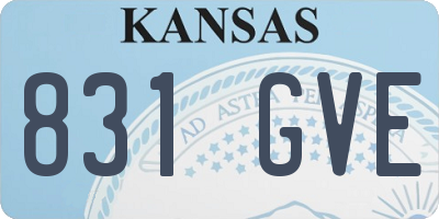 KS license plate 831GVE