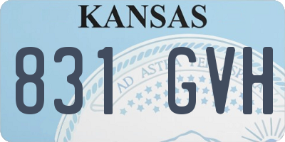 KS license plate 831GVH