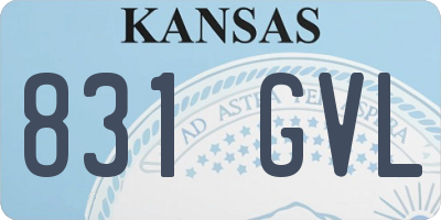 KS license plate 831GVL