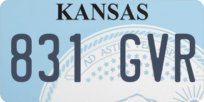 KS license plate 831GVR