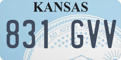 KS license plate 831GVV