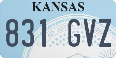 KS license plate 831GVZ