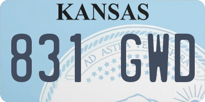 KS license plate 831GWD