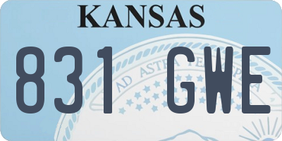 KS license plate 831GWE
