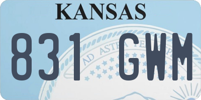 KS license plate 831GWM