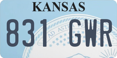 KS license plate 831GWR