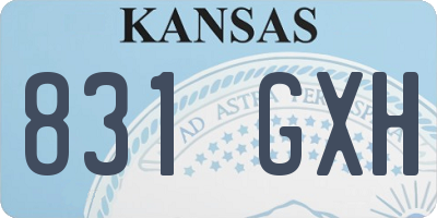 KS license plate 831GXH