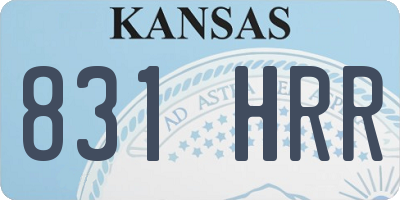 KS license plate 831HRR