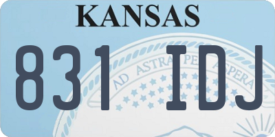 KS license plate 831IDJ